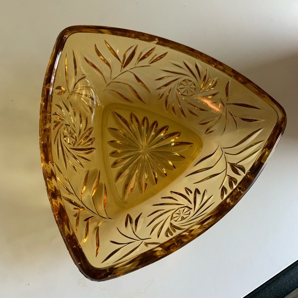 Vintage Amber glass trinket dish - Picture 4 of 6